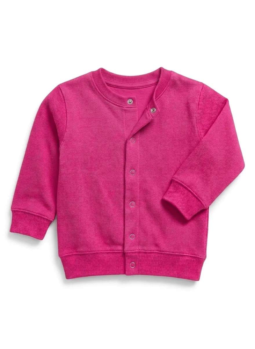 Baba kardigán pink pamut