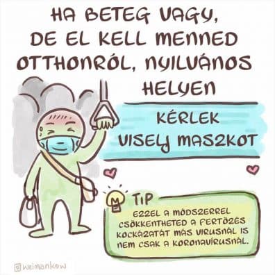 Mosható szájmaszk, több méretben, vírust hordozó szájmaszkot viselő ember, kép.
