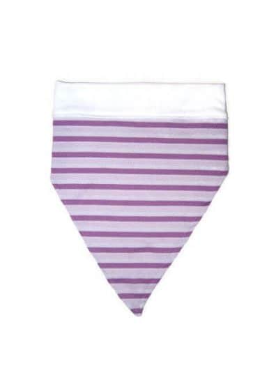 baba fejkendő, lila csíkos, termékkép.