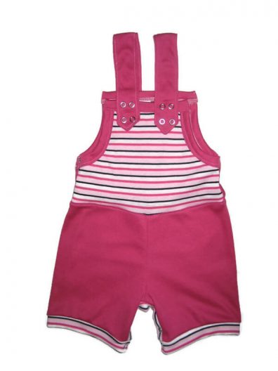 baba kertész nadrág, nyári fazon, pink színű rövid kertész naci, termékkép.