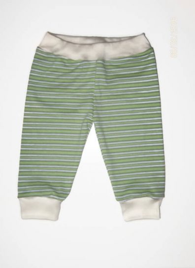 baba nadrág, zöld csíkos, uniszex színű, termékkép.