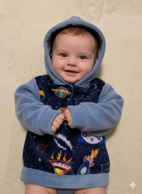 Fiú téli kocsikabát, termékkép.