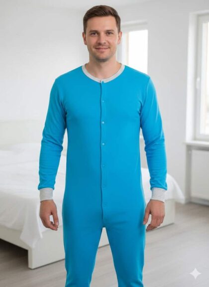 Férfi kezeslábas puha, termékkép.