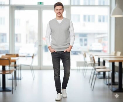 Kamasz Fiú Pamut Mellény, kép.