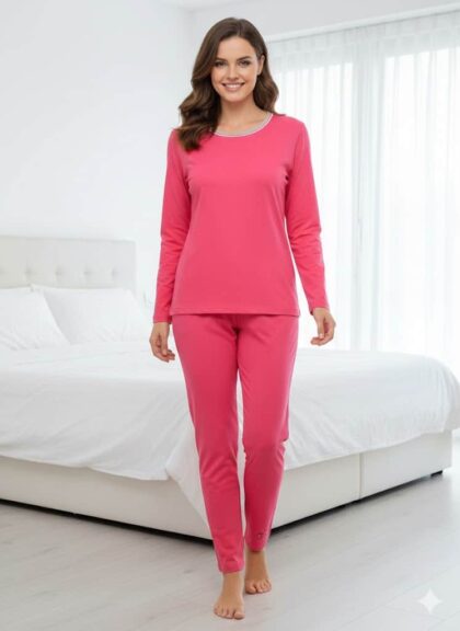 Női pamut pizsama szett, kép