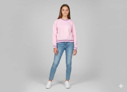 Hosszú ujjú kamasz lány pulcsi, kép.