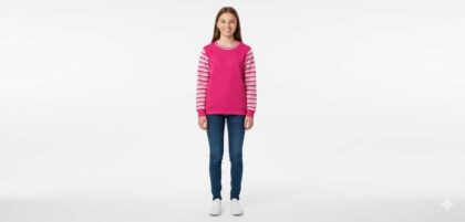 Kényelmes kamasz lány pulcsi, kép.