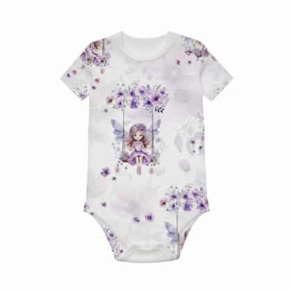 Baba body lila tündér mintával 44–146 méretben