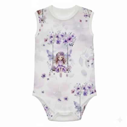 Baba body lila tündérek mintával