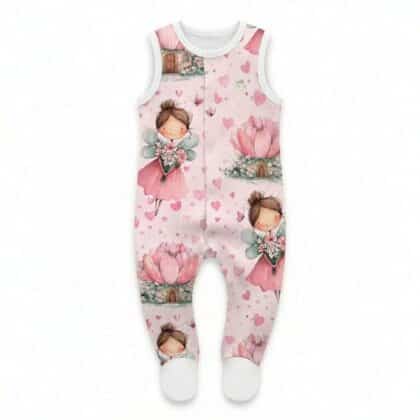 Baba rugdalózó rózsaszín angyalok