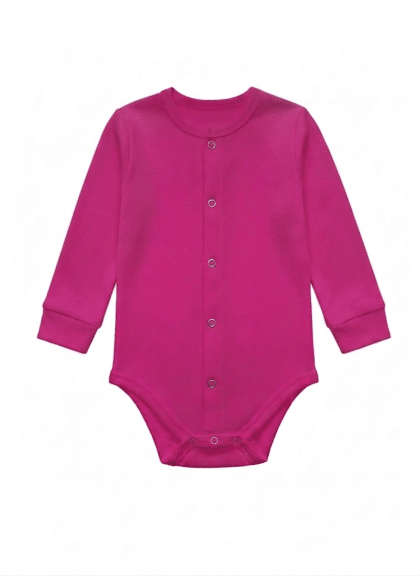 Gyerek body pink elölpatentos hosszú ujjú